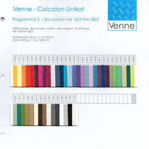 BOMULDSGARN Ne 16/2 - Nm 28/2 (100 g/1 kg - farvet)