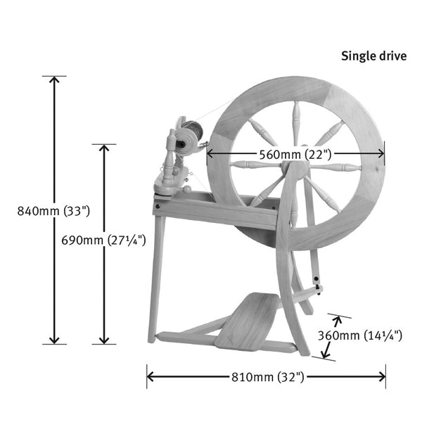 TRADITIONAL SINGLE SPINNING WHEEL