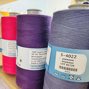 BOMULDSGARN Ne 16/2 - Nm 28/2 (100 g/1 kg - farvet)