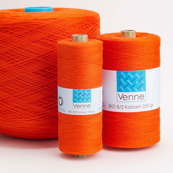 BIO BOMULDSGARN Ne 8/2 - Nm 14/2 (100 g/250 g/1 kg - farvet)